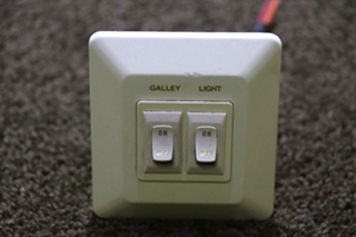 USED GALLEY / LIGHT DOUBLE SWITCH PANEL RV/MOTORHOME PARTS FOR SALE