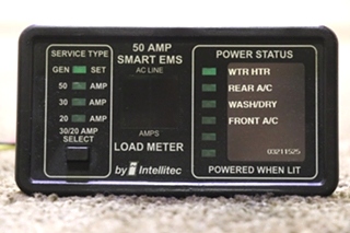 USED MOTORHOME 00-00903-150 INTELLITEC 50 AMP SMART EMS DISPLAY PANEL FOR SALE