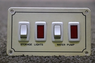USED RV STORAGE LIGHTS & WATER PUMP SWITCH PANEL FOR SALE