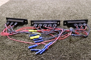 USED SET OF 3 SMALL DASH LIGHT BARS RV PARTS FOR SALE