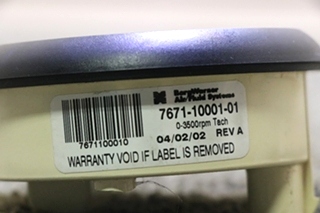 USED RV 7671-10001-01 TACHOMETER DASH GAUGE FOR SALE
