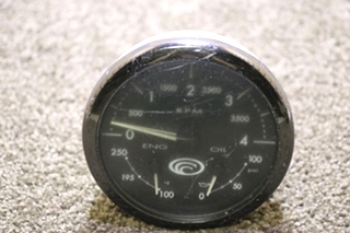 USED 3 IN 1 TACH / ENG / OIL 7744-20002-29 DASH GAUGE MOTORHOME PARTS FOR SALE