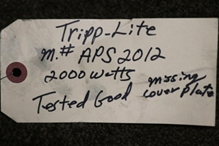 USED APS2012 TRIPP-LITE ALTERNATIVE POWER SOURCE RV PARTS FOR SALE