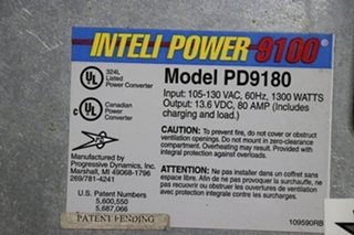 USED RV PD9180 INTELI POWER CONVERTER FOR SALE