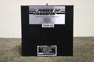 USED ESCO POWER 50 TRANSFER AUTOMATIC TRANSFER SWITCH ES50M-65N RV/MOTORHOME PARTS FOR SALE