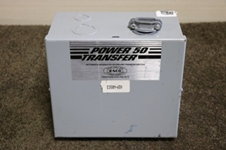 USED ESCO POWER 50 TRANSFER ES50M-65N AUTOMATIC TRANSFER SWITCH MOTORHOME PARTS FOR SALE