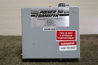 USED ESCO POWER 50 POWER AUTOMATIC TRANSFER SWITCH ES50M-65N RV/MOTORHOME PARTS FOR SALE