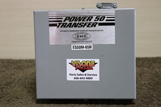 USED RV ES50M-65N ESCO POWER 50 TRANSFER AUTOMATIC TRANSFER SWITCH FOR SALE
