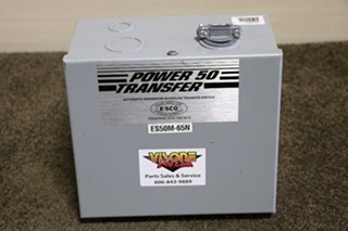 USED RV ES50M-65N ESCO POWER 50 TRANSFER AUTOMATIC TRANSFER SWITCH FOR SALE