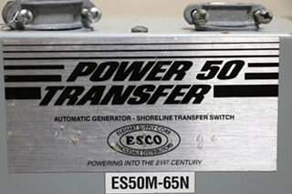 USED MOTORHOME ESCO POWER 50 TRANSFER ES50M-65N AUTOMATIC TRANSFER SWITCH FOR SALE