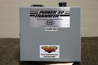 USED ESCO POWER 50 TRANSFER AUTOMATIC TRANSFER SWITCH ES50M-65N RV/MOTORHOME PARTS FOR SALE