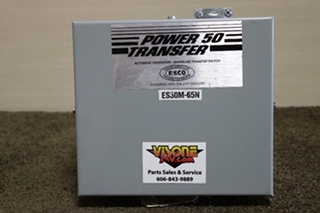 USED RV ES50M-65N ESCO POWER 50 TRANSFER AUTOMATIC TRANSFER SWITCH FOR SALE