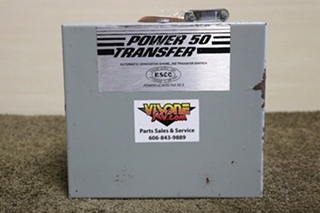 USED MOTORHOME ESCO POWER 50 TRANSFER ES50M-65N AUTOMATIC TRANSFER SWITCH FOR SALE