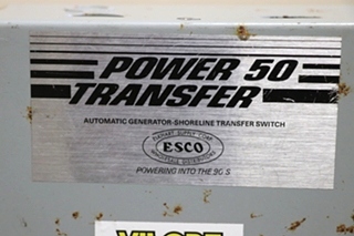 USED RV/MOTORHOME ESCO POWER 50 TRANSFER AUTOMATIC TRANSFER SWITCH ES50M-65N FOR SALE