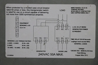 USED PROGRESSIVE DYNAMICS PD52(P) AUTOMATIC TRANSFER RELAY SWITCH MOTORHOME PARTS FOR SALE