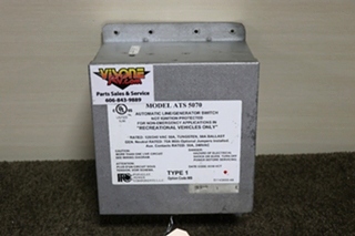 USED RV/MOTORHOME PARALLAX POWER COMPONENTS AUTO LINE/GEN SWITCH ATS 5070 FOR SALE