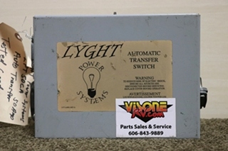 USED LYGHT POWER SYSTEMS LPT 50CA AUTOMATIC TRANSFER SWITCH MOTORHOME PARTS FOR SALE