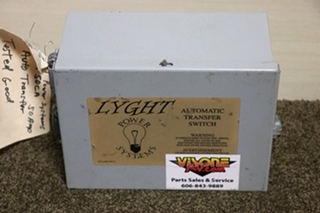 USED LYGHT POWER SYSTEMS LPT 50CA AUTOMATIC TRANSFER SWITCH MOTORHOME PARTS FOR SALE