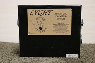 USED LYGHT POWER SYSTEMS AUTOMATIC TRANSFER SWITCH LPT 50CA RV/MOTORHOME PARTS FOR SALE