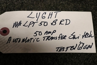 USED RV LPT 50BRD LYGHT POWER SYSTEMS AUTOMATIC TRANSFER SWITCH FOR SALE