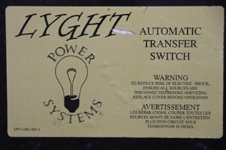 USED RV/MOTORHOME LYGHT POWER SYSTEMS AUTOMATIC TRANSFER SWITCH LPT50BRD FOR SALE