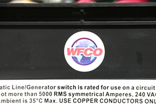 USED WF-T57-R WFCO AUTOMATIC TRANSFER SWITCH RV PARTS FOR SALE