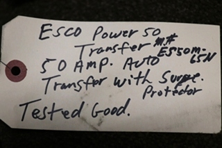 USED MOTORHOME AUTO TRANSFER SWITCH ES50M-65N WITH VOLTAGE SURGE SUPPRESSOR FOR SALE