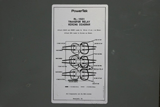 USED RV/MOTORHOME POWERTEK TRANSFER RELAY RL-1501 FOR SALE