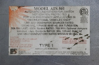 USED ATS 501 PARALLAX AUTO LINE/GEN SWITCH RV PARTS FOR SALE