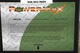 USED RV/MOTORHOME POWERMAX TRANSFER SWITCH PMTS-50 FOR SALE