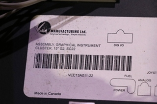 USED RV VEC13A011-22 VALID GRAPHICAL INSTRUMENT CLUSTER FOR SALE