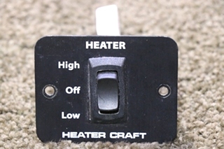 USED RV HEATER CRAFT HIGH / OFF / LOW SWITCH PANEL FOR SALE
