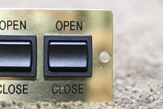USED MOTORHOME OPEN / CLOSE A9360 DOUBLE SWITCH PANEL FOR SALE