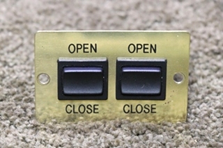 USED RV/MOTORHOME OPEN / CLOSE DOUBLE SWITCH PANEL AX9360BR FOR SALE