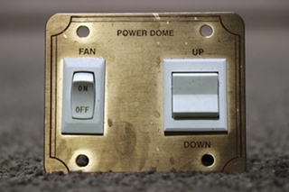 USED POWER DOME DOUBLE SWITCH PANEL RV/MOTORHOME PARTS FOR SALE