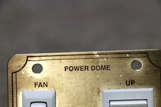 USED POWER DOME DOUBLE SWITCH PANEL RV/MOTORHOME PARTS FOR SALE