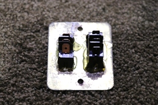 USED RV BRASS BEDROOM & HALL DOUBLE SWITCH PANEL FOR SALE