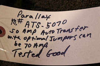 USED PPS ATS 5070 AUTOMATIC LINE/GENERATOR SWITCH MOTORHOME PARTS FOR SALE