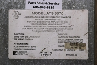 USED PPS ATS 5070 AUTOMATIC LINE/GENERATOR SWITCH MOTORHOME PARTS FOR SALE