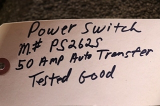 USED RV /MOTORHOME POWER SWITCH AUTOMATIC TRANSFER SWITCH PS262S FOR SALE