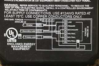 USED INTELLITEC 00-00714-000 AUTOMATIC ENERGY SELECT SWITCH MOTORHOME PARTS FOR SALE