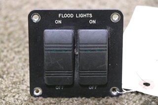 USED MOTORHOME DOUBLE ON / OFF FLOOD LIGHTS SWITCH PANEL FOR SALE