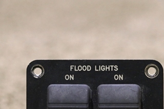 USED MOTORHOME DOUBLE ON / OFF FLOOD LIGHTS SWITCH PANEL FOR SALE
