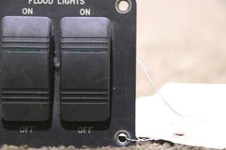 USED MOTORHOME DOUBLE ON / OFF FLOOD LIGHTS SWITCH PANEL FOR SALE