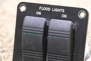 USED MOTORHOME DOUBLE ON / OFF FLOOD LIGHTS SWITCH PANEL FOR SALE