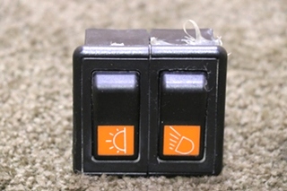 USED MOTORHOME DOUBLE LIGHT DASH SWITCH PANEL FOR SALE