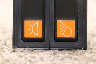 USED MOTORHOME DOUBLE LIGHT DASH SWITCH PANEL FOR SALE