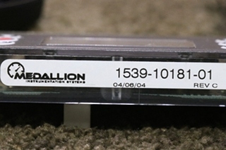 USED RV 1539-10181-01 MEDALLION DASH DISPLAY PANEL FOR SALE