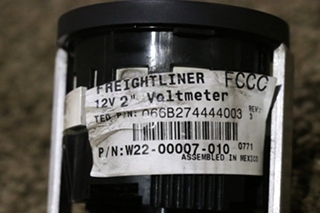 USED W22-00007-010 FREIGHTLINER VOLTS DASH GAUGE RV PARTS FOR SALE