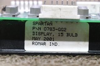 USED SPARTAN 0783-GG2 DISPLAY PANEL MOTORHOME PARTS FOR SALE